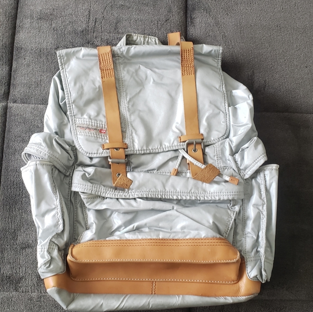 Backpack Metallic gray DIESEL